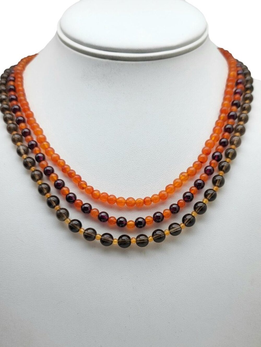 Gemstone Bead Necklaces Nicky Butler, Unbranded, Carnelian, Quartz Garnet Silver
